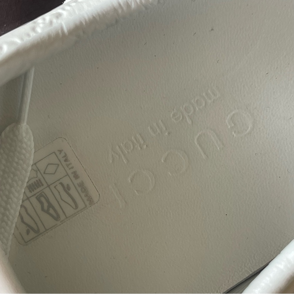 Gucci Leather Web Sneaker 'White' , 233334  Size 11 - Picture 5 of 12